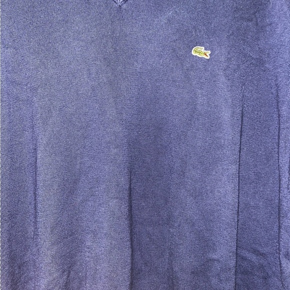 Lacoste Men’s V Neck Long Sleeve Pullover Sweater Size 9 (4xl) - Picture 3 of 4